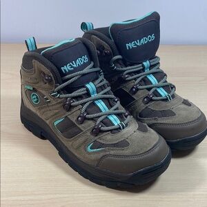 Nevados Brown and Teal Waterproof Hiking Boots